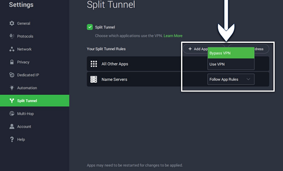Split Tunnel
