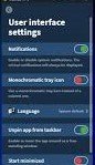 User Interface Mullvad VPN